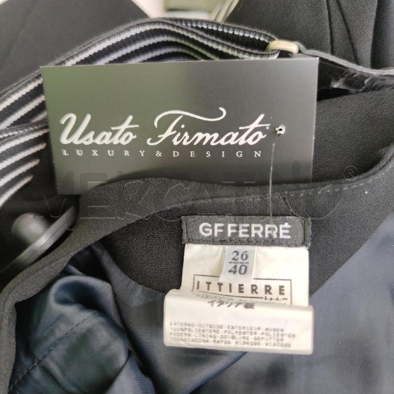 VESTITO DONNA GF FERRE' NERO SPALLINE RIGHE BIANCHE | Mercatino dell'Usato Settimo torinese 3