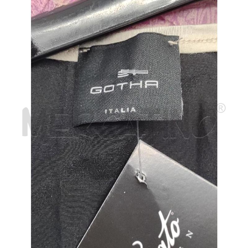 VESTITO DONNA GOTHA SETA NERO PROFILI BEIGE | Mercatino dell'Usato Settimo torinese 3