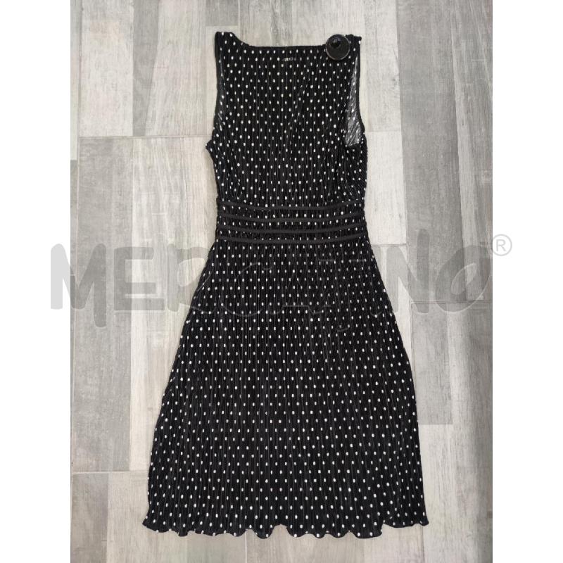 VESTITO DONNA GUESS NERO PLISSE' POIS  | Mercatino dell'Usato Settimo torinese 2