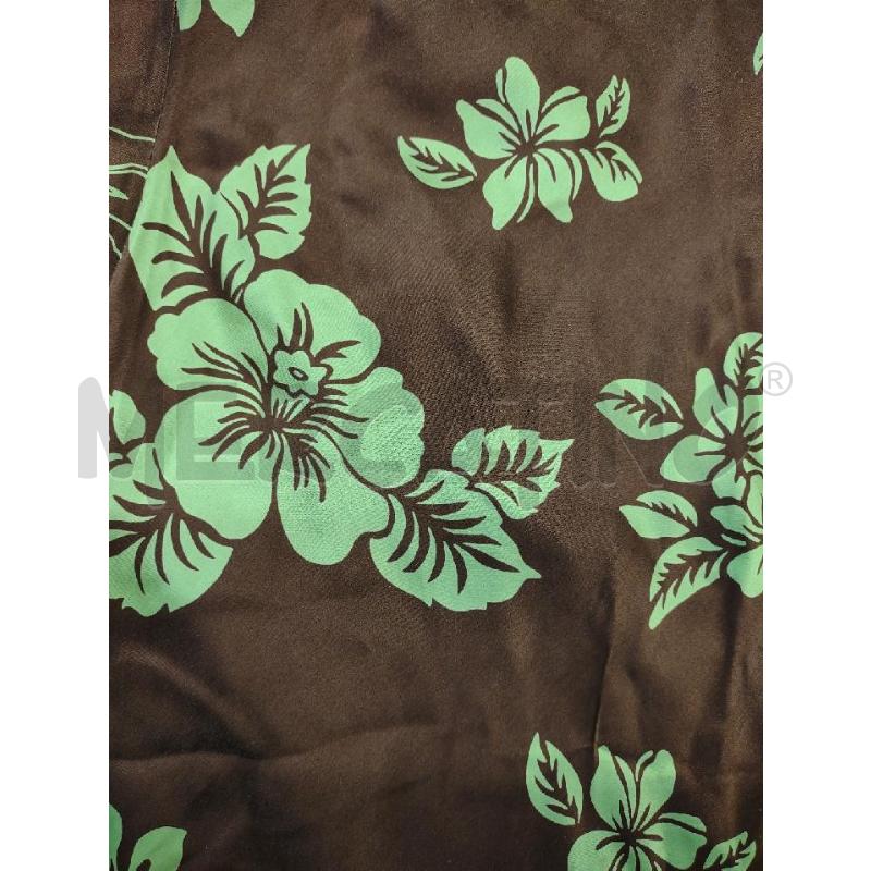 VESTITO DONNA HARTFORD PURA SETA MARRONE FIORI VERDI | Mercatino dell'Usato Settimo torinese 4