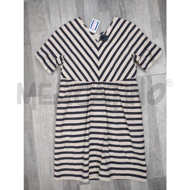 VESTITO DONNA INTREND RIGHE BEIGE BLU PALLONCINO  | Mercatino dell'Usato Settimo torinese 2