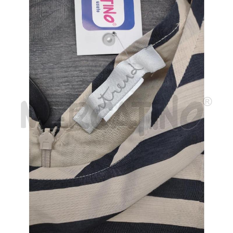 VESTITO DONNA INTREND RIGHE BEIGE BLU PALLONCINO  | Mercatino dell'Usato Settimo torinese 3