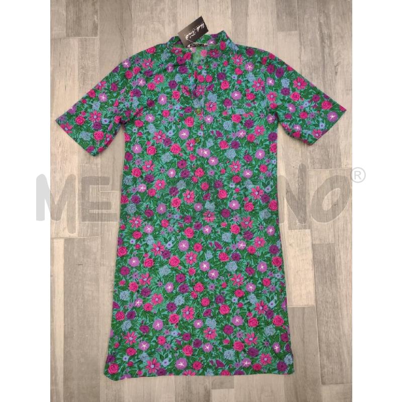 VESTITO DONNA KEN SCOTT VESTITO AZZURRO VERDE FIORI FUCSIA | Mercatino dell'Usato Settimo torinese 1