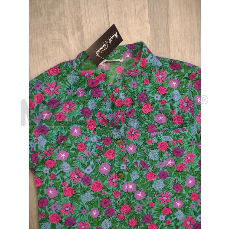 VESTITO DONNA KEN SCOTT VESTITO AZZURRO VERDE FIORI FUCSIA | Mercatino dell'Usato Settimo torinese 2