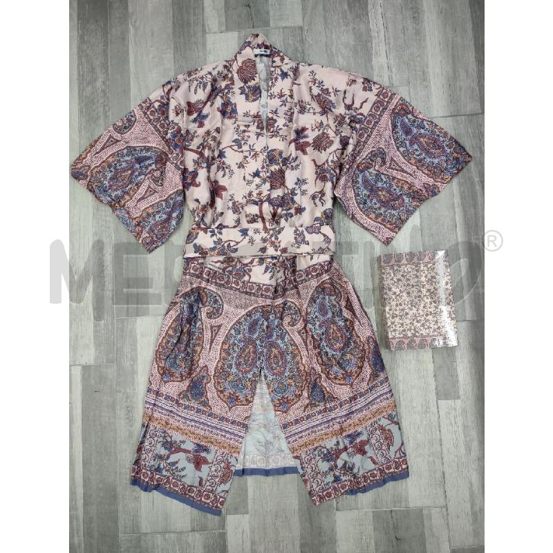VESTITO DONNA KIMONO BASSETTI ROSA FANTASIA | Mercatino dell'Usato Settimo torinese 1