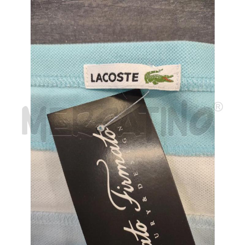 VESTITO DONNA LACOSTE AZZURRO BANDA BIANCA  | Mercatino dell'Usato Settimo torinese 4