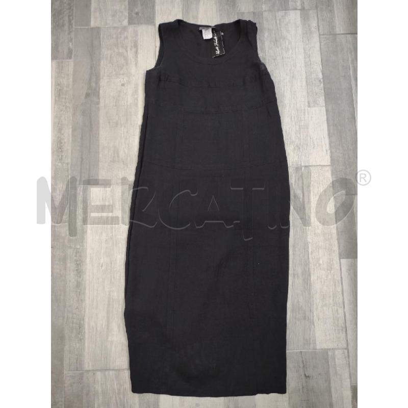 VESTITO DONNA LES COPAINS NERO LUNGO LINO  | Mercatino dell'Usato Settimo torinese 1