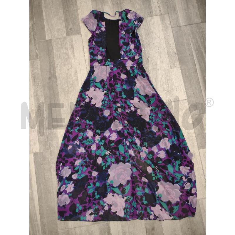VESTITO DONNA LIU JO LUNGO VIOLA FIORI ROSA VERDI | Mercatino dell'Usato Settimo torinese 2