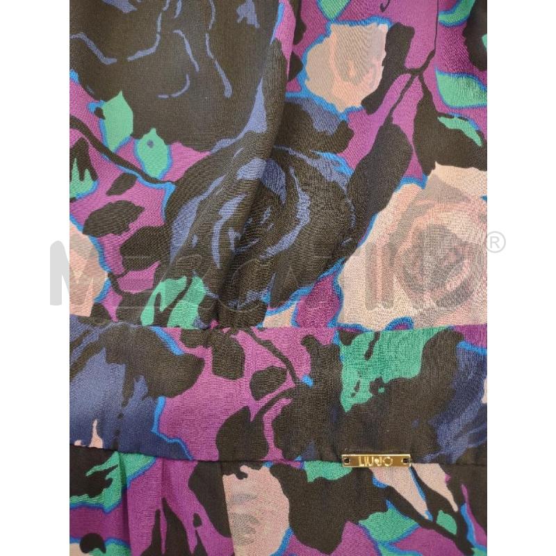 VESTITO DONNA LIU JO LUNGO VIOLA FIORI ROSA VERDI | Mercatino dell'Usato Settimo torinese 3