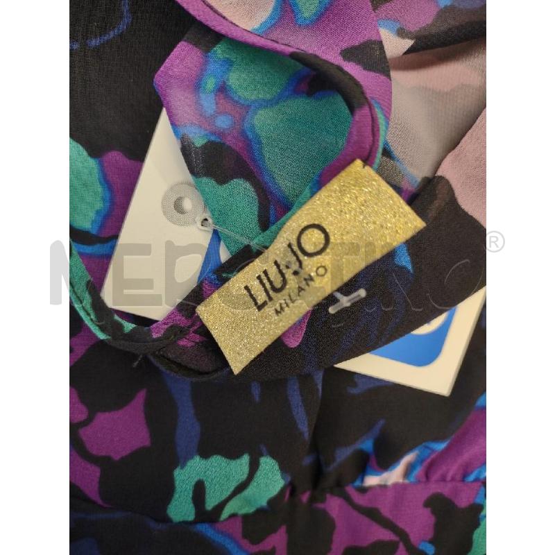 VESTITO DONNA LIU JO LUNGO VIOLA FIORI ROSA VERDI | Mercatino dell'Usato Settimo torinese 4