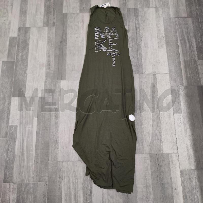 VESTITO DONNA LUNGO MET VERDONE LOGO ZEBRATO | Mercatino dell'Usato Settimo torinese 1