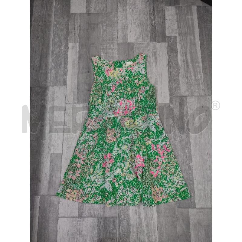 VESTITO DONNA MAEVE VERDE PIZZO PAILLETTES FUCSIA | Mercatino dell'Usato Settimo torinese 1