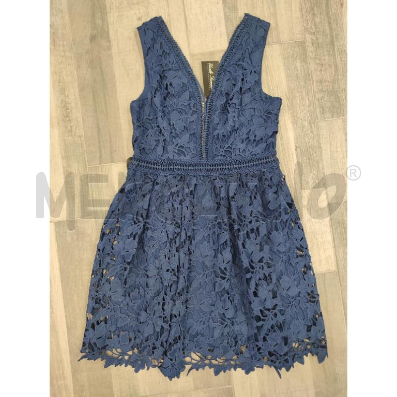 VESTITO DONNA MALINA BLU RICMAATO ZIP DORATA | Mercatino dell'Usato Settimo torinese 1