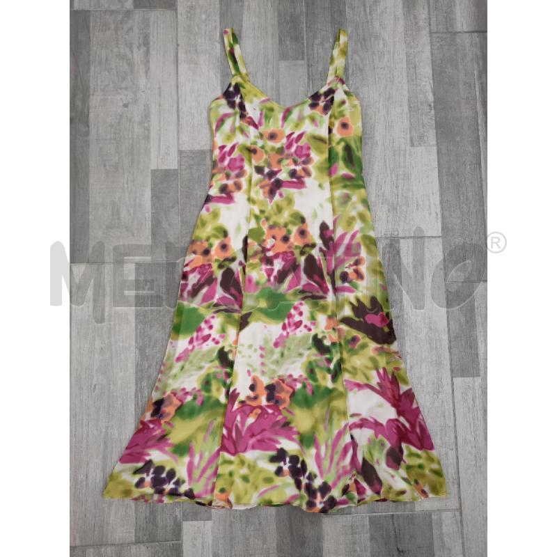 VESTITO DONNA MARELLA MISTO SETA FANT VERDE ACIDO FUCSIA | Mercatino dell'Usato Settimo torinese 1