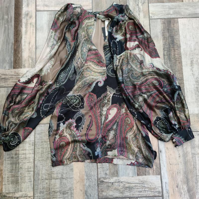 VESTITO DONNA MARIAGRAZIA PANIZZI SETA RASO NUOVO PAISLEY BEIGE | Mercatino dell'Usato Settimo torinese 2