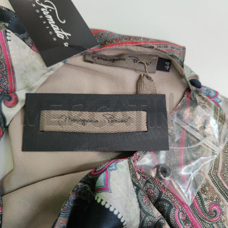 VESTITO DONNA MARIAGRAZIA PANIZZI SETA RASO NUOVO PAISLEY BEIGE | Mercatino dell'Usato Settimo torinese 3