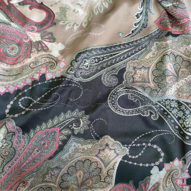 VESTITO DONNA MARIAGRAZIA PANIZZI SETA RASO NUOVO PAISLEY BEIGE | Mercatino dell'Usato Settimo torinese 4