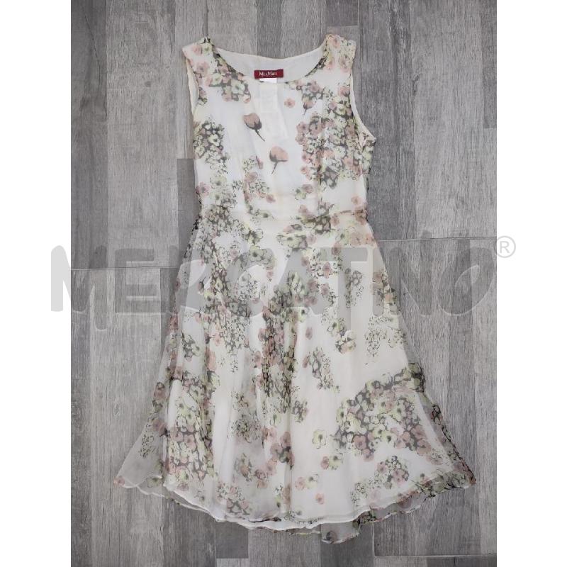VESTITO DONNA MAXMARA BIANCO FIORI ROSA GIALLINI | Mercatino dell'Usato Settimo torinese 1
