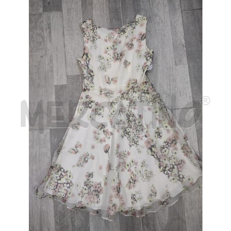 VESTITO DONNA MAXMARA BIANCO FIORI ROSA GIALLINI | Mercatino dell'Usato Settimo torinese 2