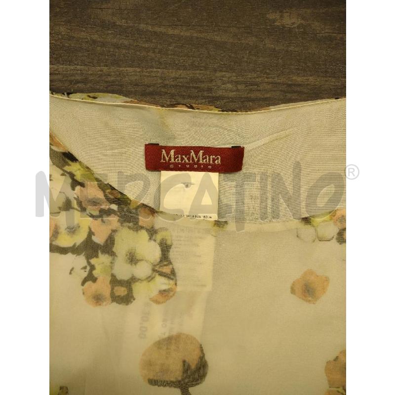 VESTITO DONNA MAXMARA BIANCO FIORI ROSA GIALLINI | Mercatino dell'Usato Settimo torinese 4