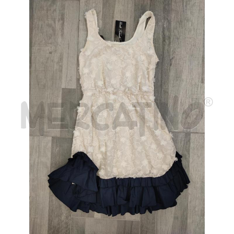 VESTITO DONNA MAXMARA FIORI RILIEVO BALZA BLU  | Mercatino dell'Usato Settimo torinese 1