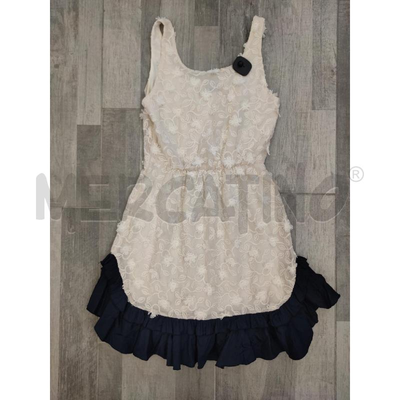 VESTITO DONNA MAXMARA FIORI RILIEVO BALZA BLU  | Mercatino dell'Usato Settimo torinese 2