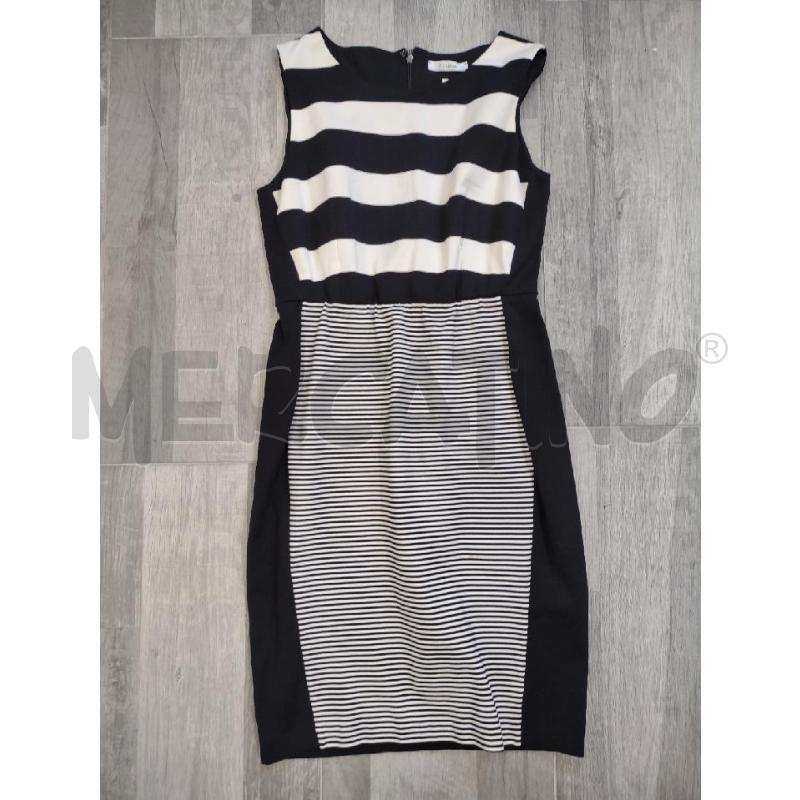 VESTITO DONNA MAX MARA NERO RIGHE BIANCHE COTONE | Mercatino dell'Usato Settimo torinese 1