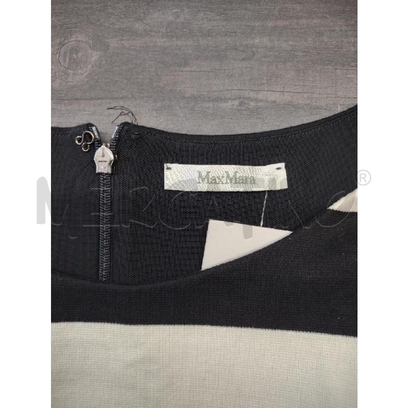 VESTITO DONNA MAX MARA NERO RIGHE BIANCHE COTONE | Mercatino dell'Usato Settimo torinese 3