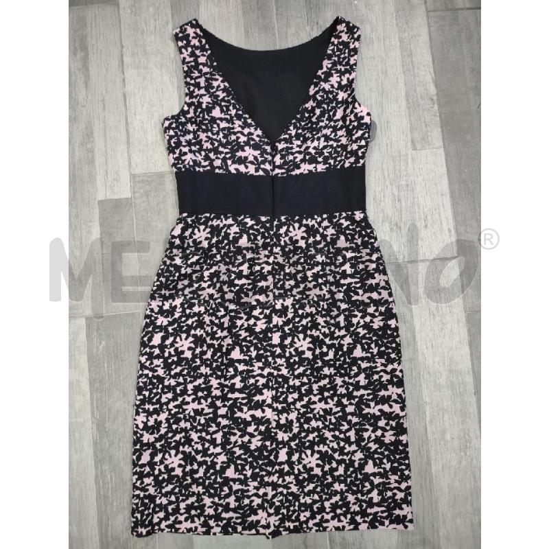 VESTITO DONNA MILLY NEW YORK SETA ROSA FIORI NERI | Mercatino dell'Usato Settimo torinese 2