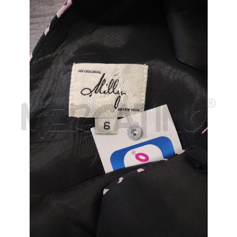 VESTITO DONNA MILLY NEW YORK SETA ROSA FIORI NERI | Mercatino dell'Usato Settimo torinese 4