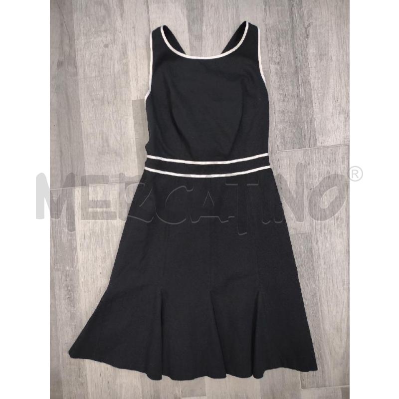 VESTITO DONNA NERO LUISA SPAGNOLI PROFILI BIANCHI  | Mercatino dell'Usato Settimo torinese 1