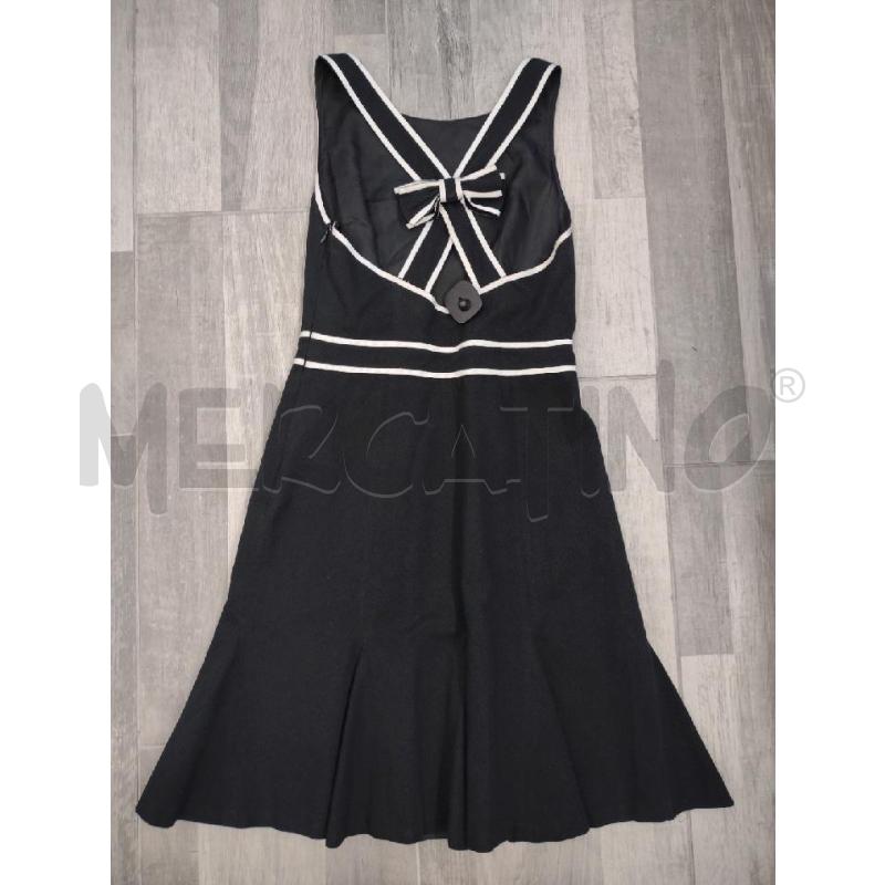 VESTITO DONNA NERO LUISA SPAGNOLI PROFILI BIANCHI  | Mercatino dell'Usato Settimo torinese 2