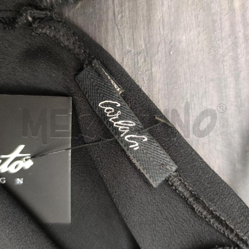VESTITO DONNA NERO MISTO SETA SMANIC | Mercatino dell'Usato Settimo torinese 4