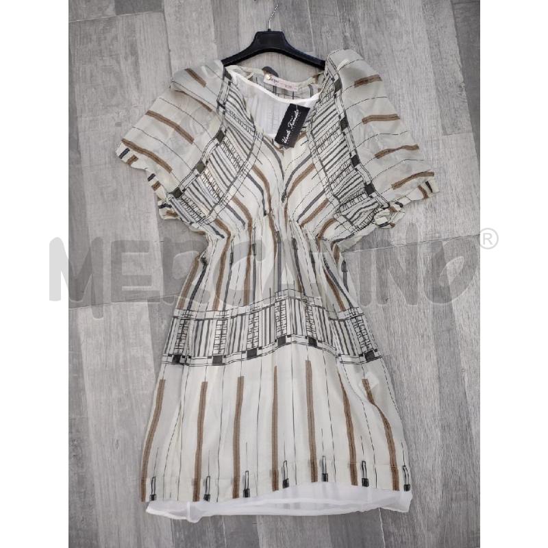 VESTITO DONNA OTTOD'AME BEIGE MARRONE BLU  | Mercatino dell'Usato Settimo torinese 1