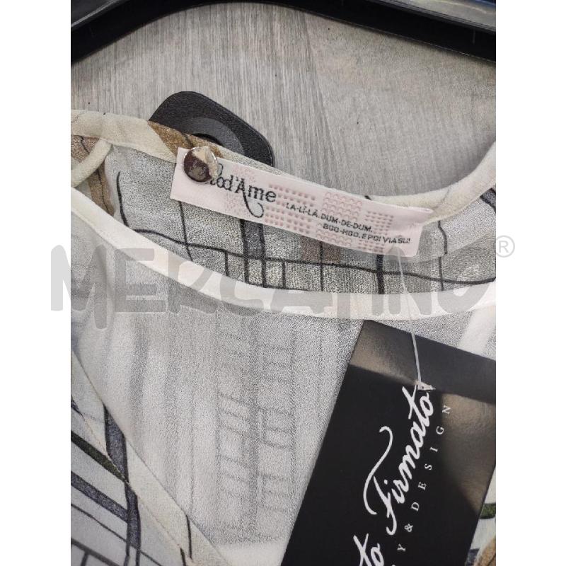 VESTITO DONNA OTTOD'AME BEIGE MARRONE BLU  | Mercatino dell'Usato Settimo torinese 3