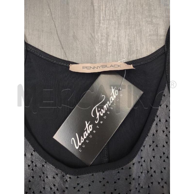 VESTITO DONNA PENNYBLACK NERO PARTE ECO PELLE TRIANGOLI | Mercatino dell'Usato Settimo torinese 2