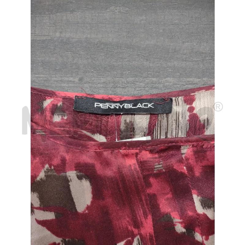 VESTITO DONNA PENNYBLACK ROSSO BEIGE SETA | Mercatino dell'Usato Settimo torinese 3