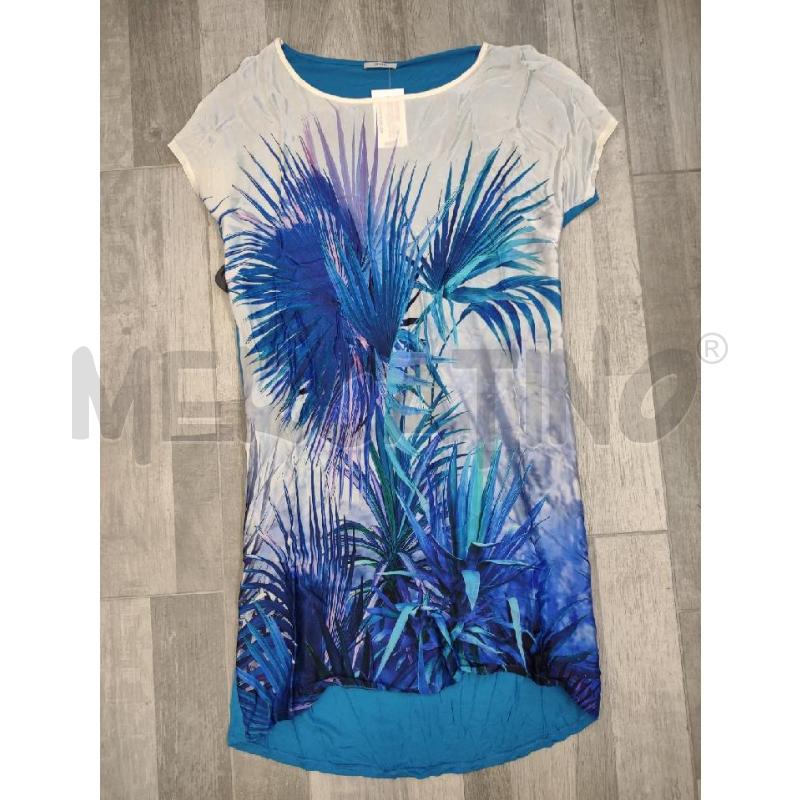 VESTITO DONNA PERSONA MISTO SETA AZZURRO | Mercatino dell'Usato Settimo torinese 1