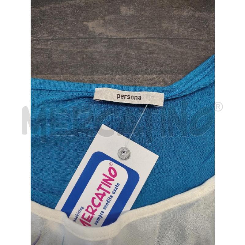 VESTITO DONNA PERSONA MISTO SETA AZZURRO | Mercatino dell'Usato Settimo torinese 3