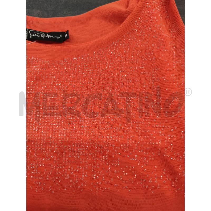 VESTITO DONNA PIERRE MANTOUX ARANCIO STRASS | Mercatino dell'Usato Settimo torinese 4