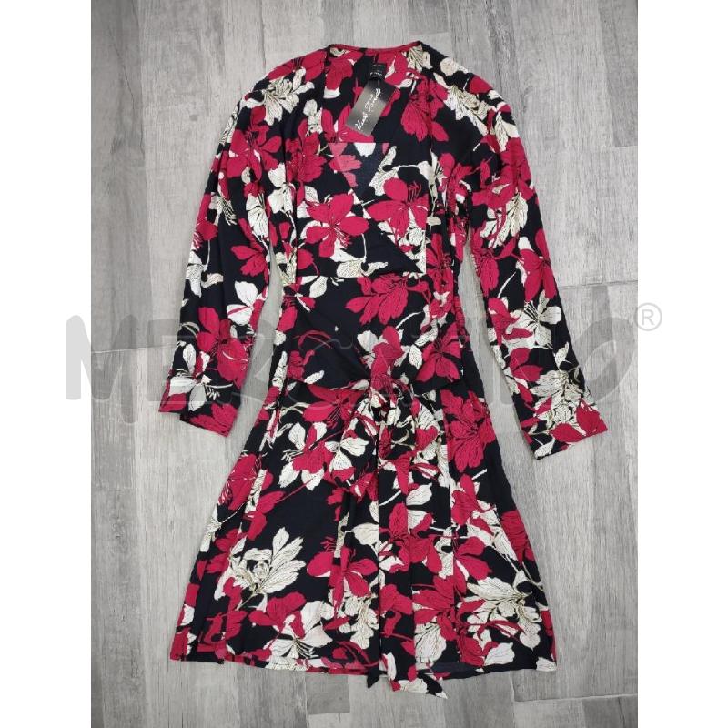 VESTITO DONNA PINKO NERO FIORI ROSSI PANNA | Mercatino dell'Usato Settimo torinese 1