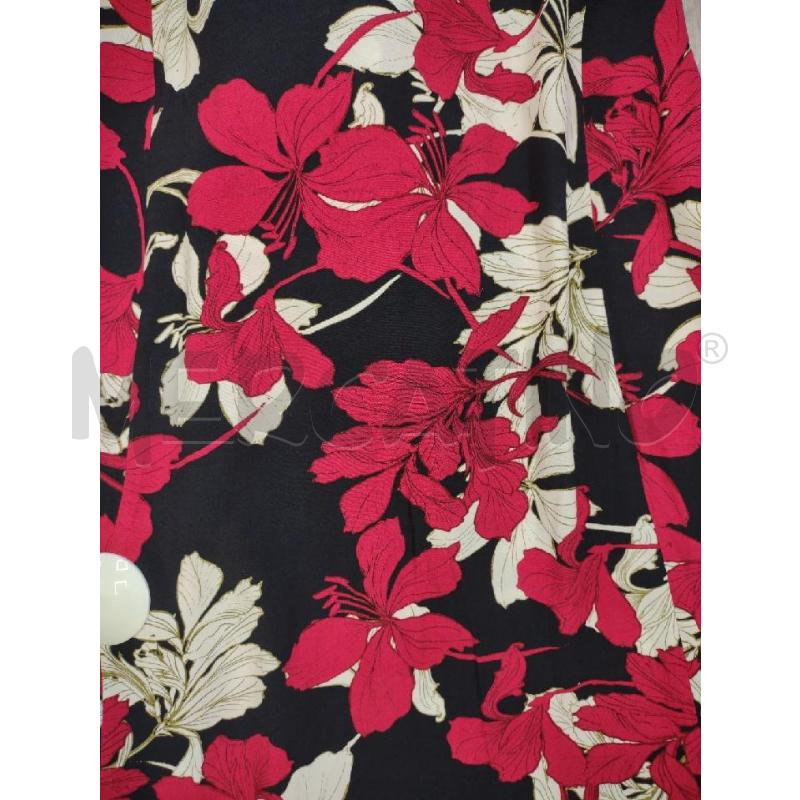 VESTITO DONNA PINKO NERO FIORI ROSSI PANNA | Mercatino dell'Usato Settimo torinese 3