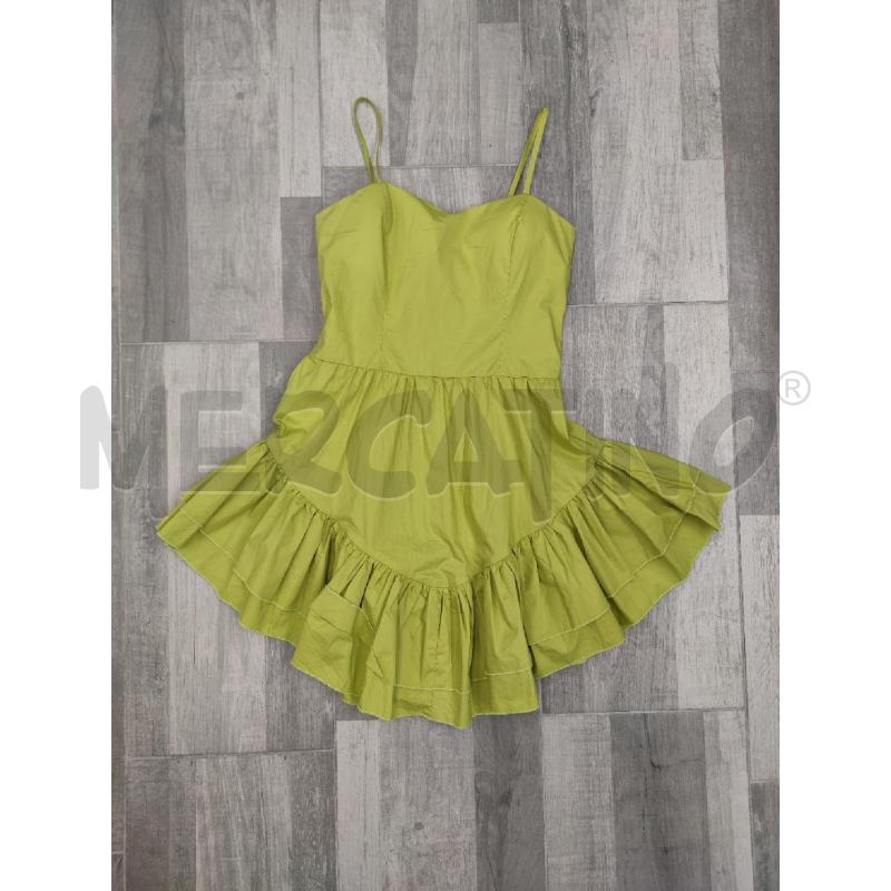 VESTITO DONNA RINASCIMENTO VERDE MELA CON BALZE NUOVO  | Mercatino dell'Usato Settimo torinese 1