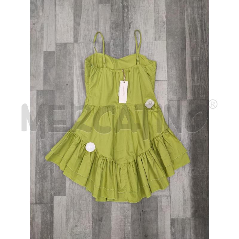 VESTITO DONNA RINASCIMENTO VERDE MELA CON BALZE NUOVO  | Mercatino dell'Usato Settimo torinese 2