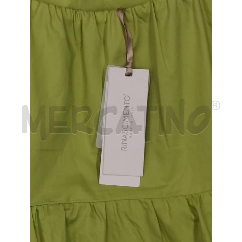 VESTITO DONNA RINASCIMENTO VERDE MELA CON BALZE NUOVO  | Mercatino dell'Usato Settimo torinese 3