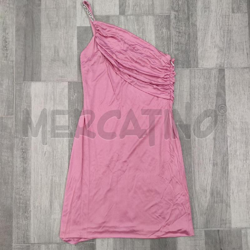 VESTITO DONNA ROBERTO CAVALLI ROSA MONOSPALLA PERLINE | Mercatino dell'Usato Settimo torinese 1