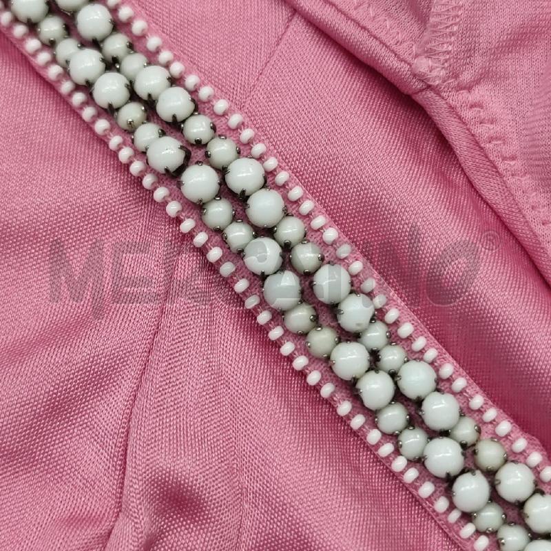 VESTITO DONNA ROBERTO CAVALLI ROSA MONOSPALLA PERLINE | Mercatino dell'Usato Settimo torinese 4