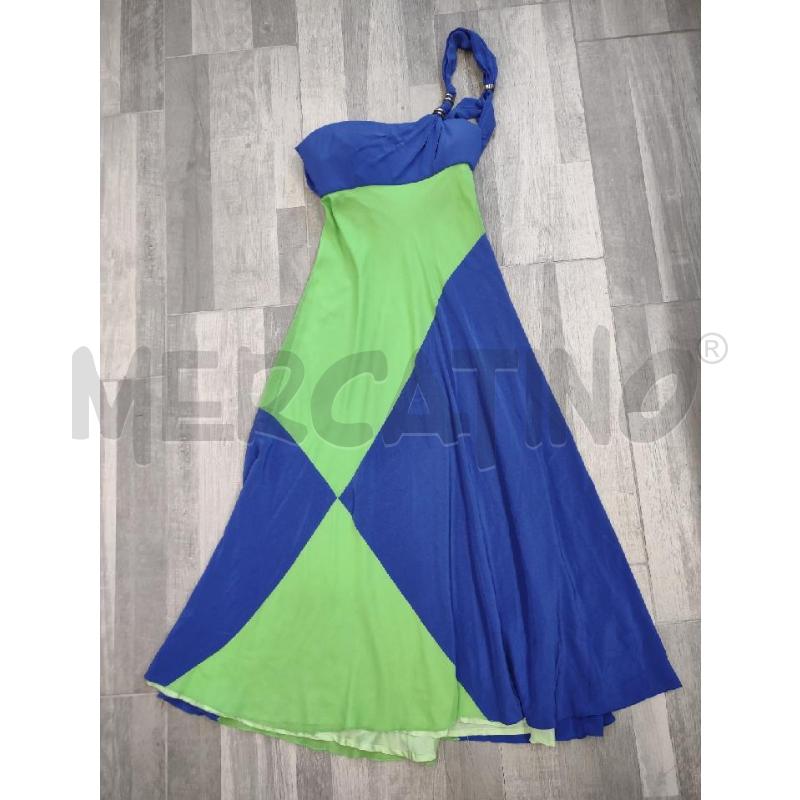 VESTITO DONNA ROSALBA GABRIELLI BLU VERDI | Mercatino dell'Usato Settimo torinese 1