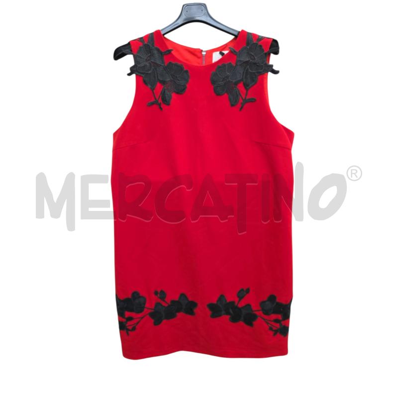 VESTITO DONNA ROSSO NO SECRETS PIZZO NERO | Mercatino dell'Usato Settimo torinese 1