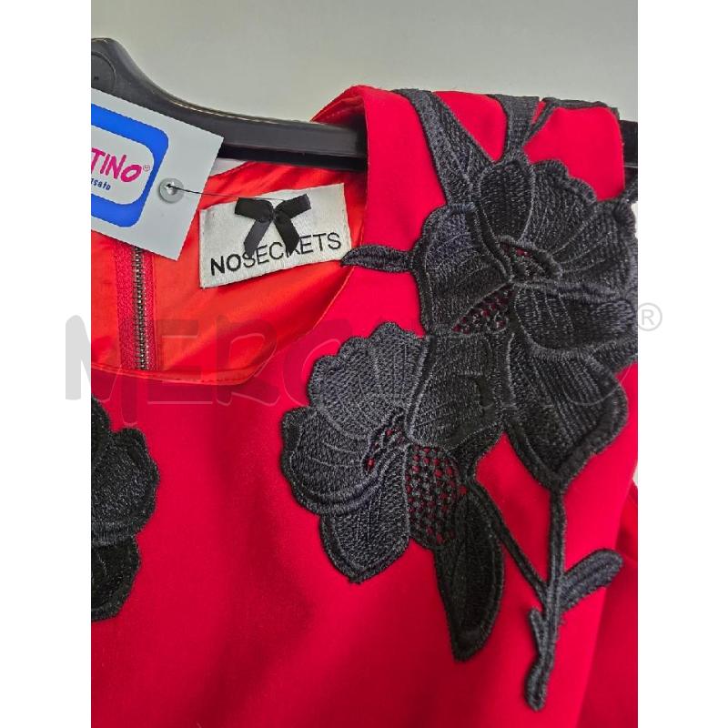 VESTITO DONNA ROSSO NO SECRETS PIZZO NERO | Mercatino dell'Usato Settimo torinese 3